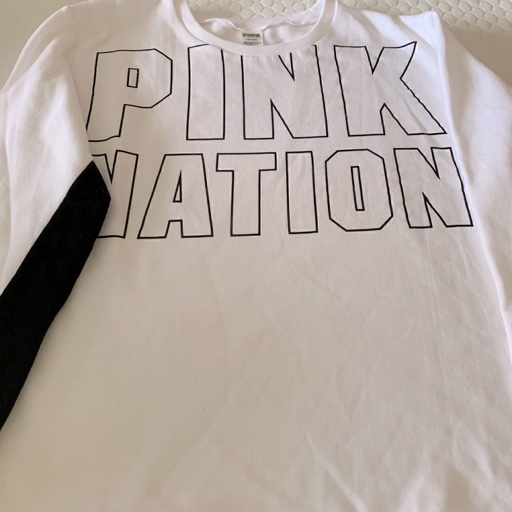 Pink Nation Varsity Crew Pullover Sweatshirt
